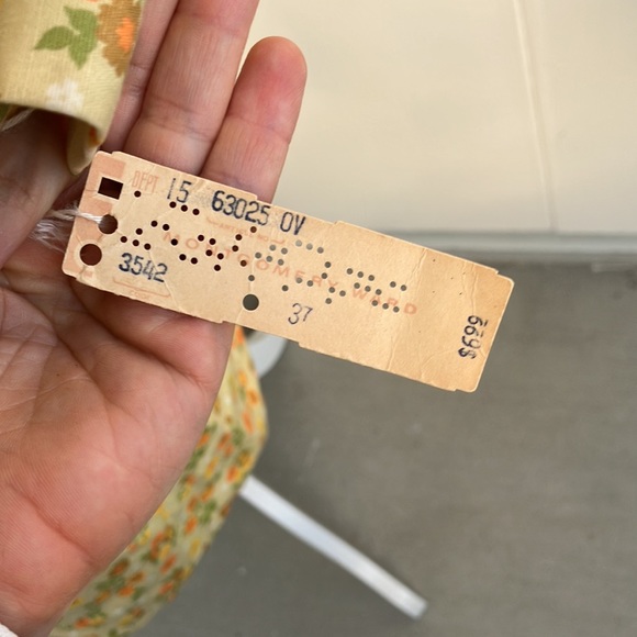 Vintage 60s 70s NWT Fall Tones Floral Flower Power Mod Dress - Picture 4 of 10